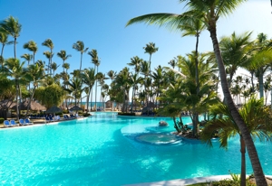 View on the pool